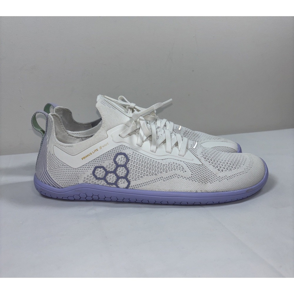 Vivobarefoot Womens 39/8 Primus Lite Knit Running Lifestyle Shoes Sneakers White